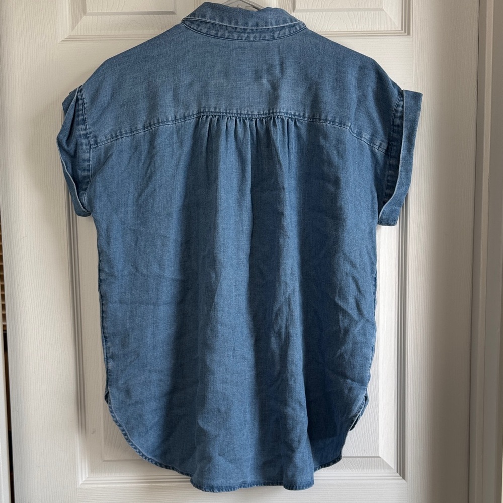 LOFT Blue Denim Shirt - Picture 4 of 4